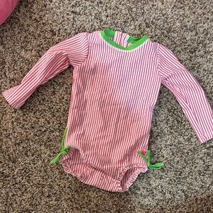 Striped Long Sleeve Baby Swim